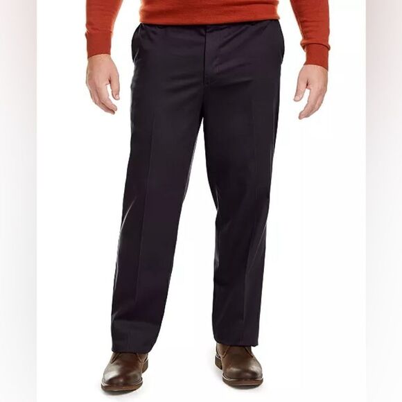 NWT Men's Big & Tall Signature Lux Cotton Classic Fit Stretch Khaki Pants - Picture 1 of 9
